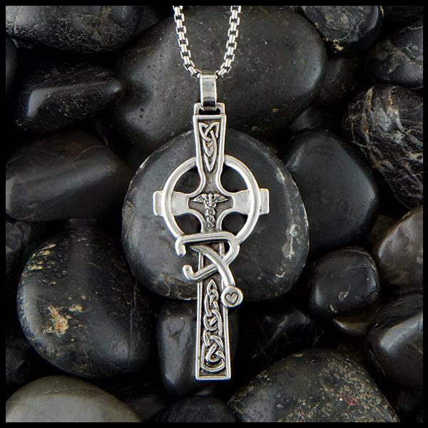 Large Celtic Caring Cross by Walker Metalsmiths