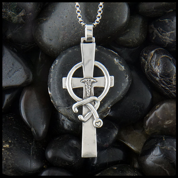 Large Caring Cross by Walker Metalsmiths