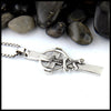 Stethoscope Cross in Silver