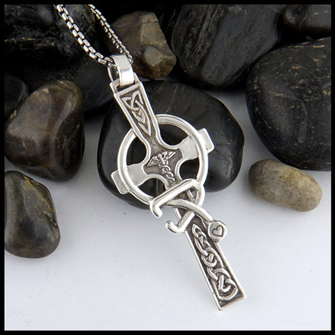 Large Celtic Caring Cross by Walker Metalsmiths