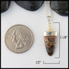 Bloodstone Pendant measures 1 1/8" by 1/2"