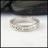 Josephine's Knot Anniversary Band in 14K White Gold with Diamonds