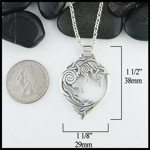 Fox pendant measures 1 1/8" by 1 1/2"