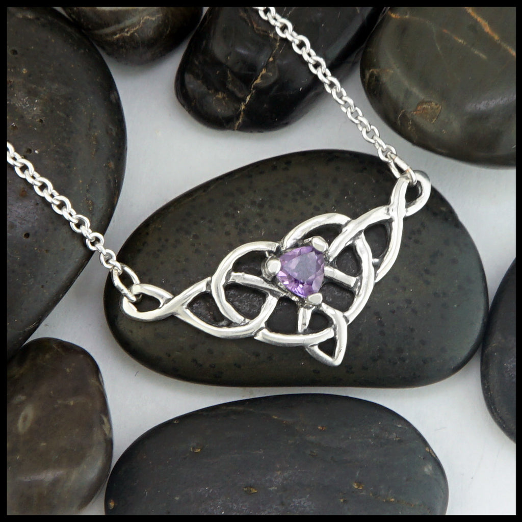 amethyst heart knot