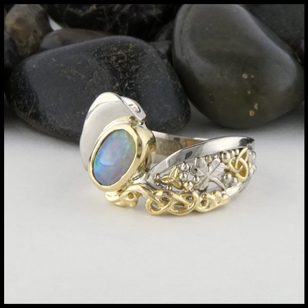 Unique celtic engagement ring