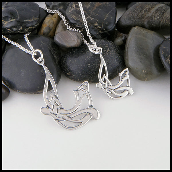 Celtic Otter Pendant in two sizes