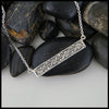 Key Pattern Bar Necklace in sterling silver