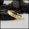 Narrow Pictish Key Pattern Ring in gold