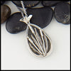 Custom Labradorite Cattail Pendant in sterling silver