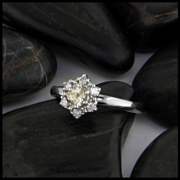 diamond flower ring