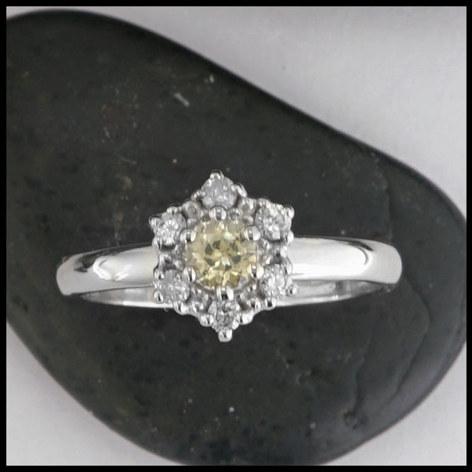 diamond flower ring
