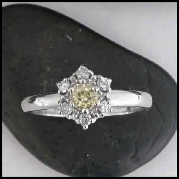 diamond flower ring