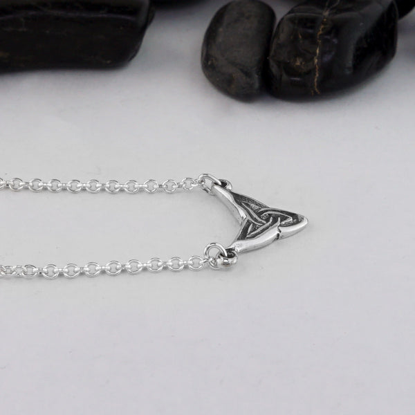 trinity knot pendant in silver 