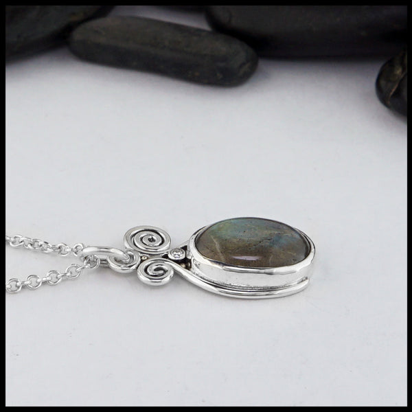 side view of pendant 