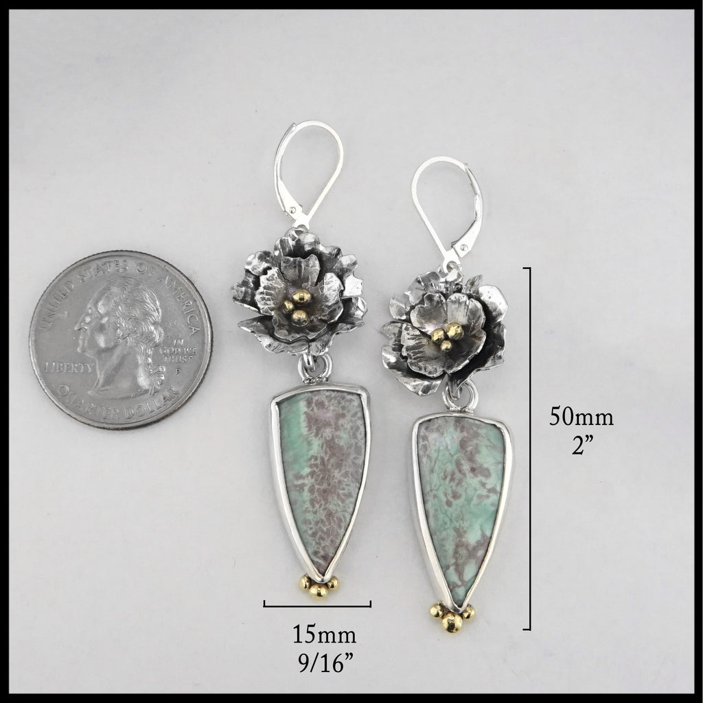 earrings length 50mm 2" width 15mm 9/16"