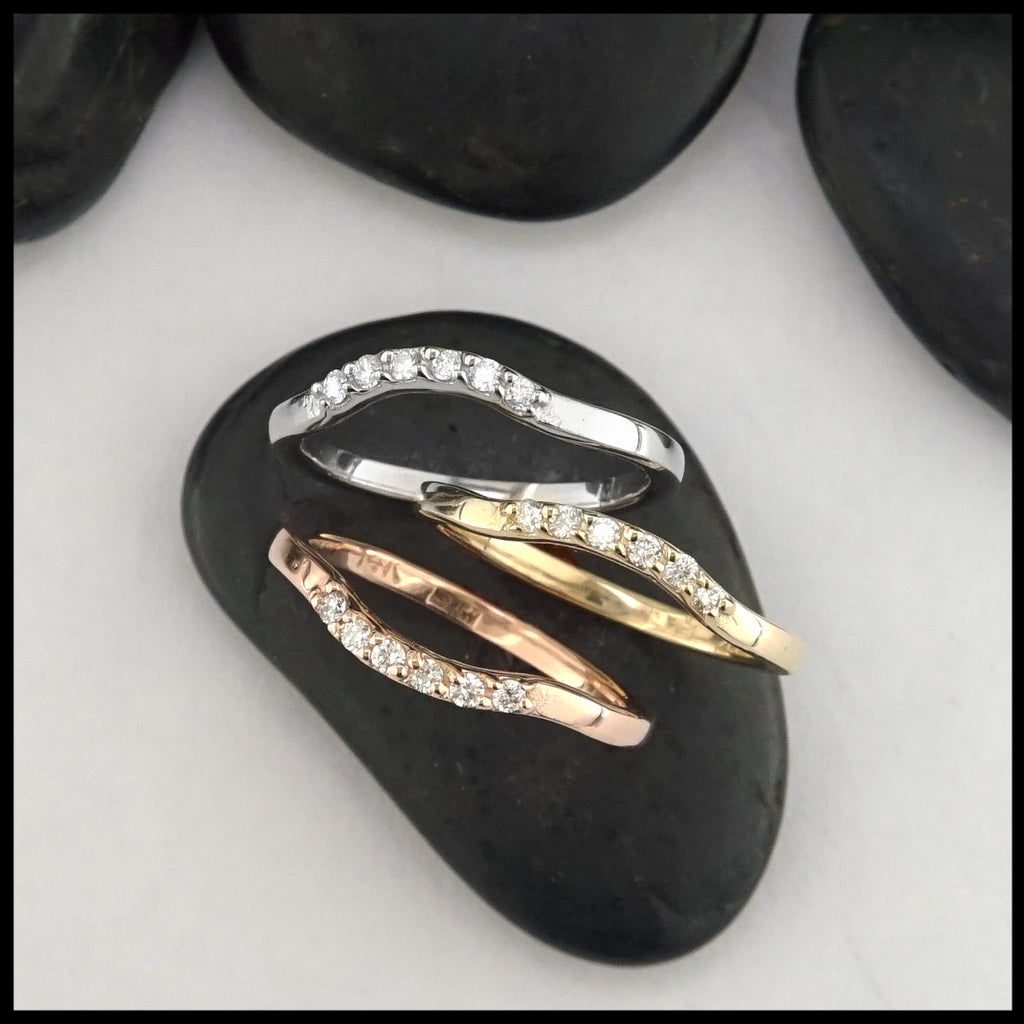 stacking ring with diamonds