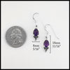 length 18mm 11/16" width 8mm 5/16" earrings