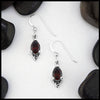 celtic goddess earrings with garnet