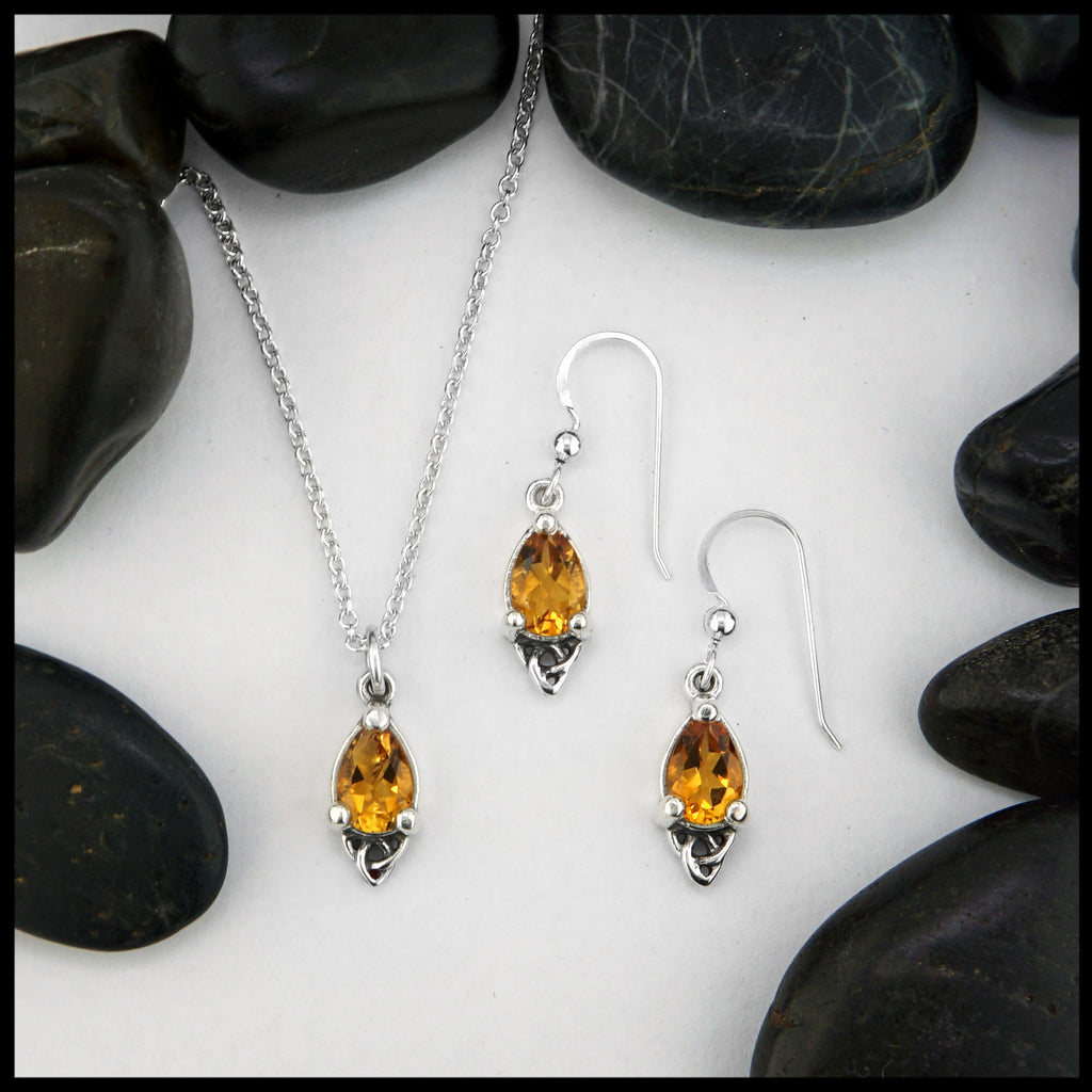 celtic goddess citrine set