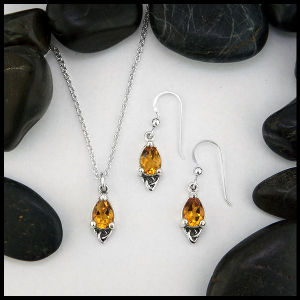 celtic goddess citrine set