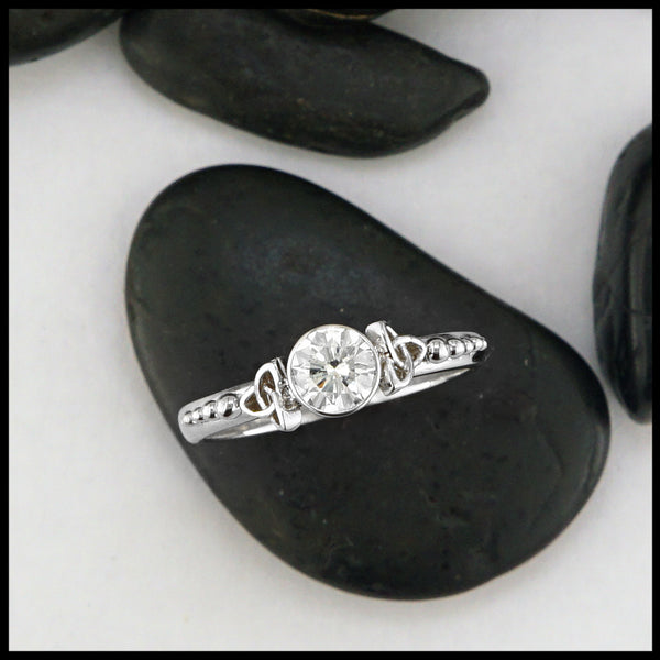 trinity knot engagement ring