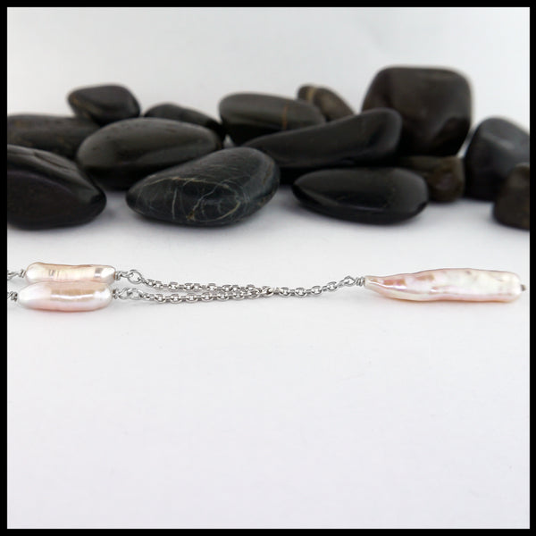 pink biwa pearl pendant