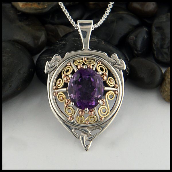 Large Purple Amethyst Pendant