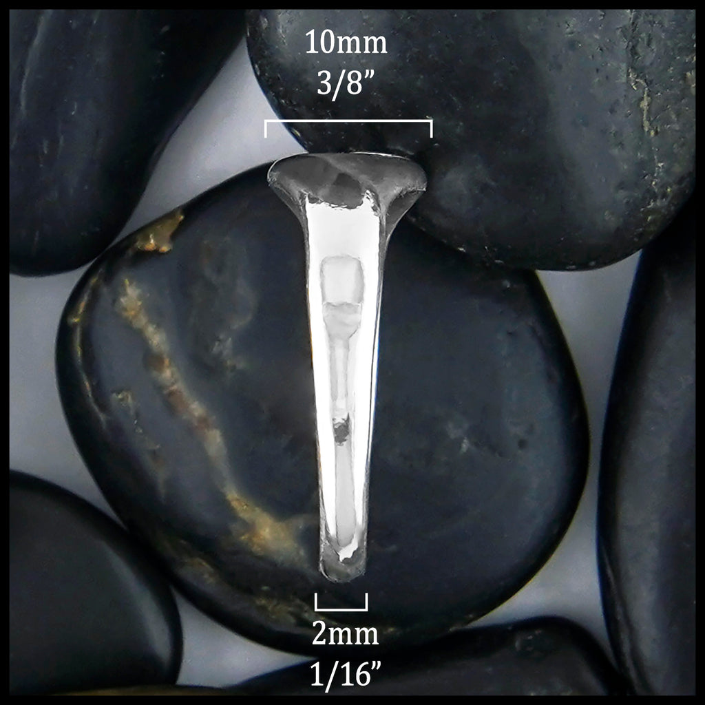 Top band 10mm 3/8" Bottom band 2mm 1/16"