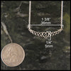 Celtic love knot necklace 1 3/8" X 1/4"