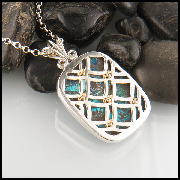 Tropical Azurite Pendant