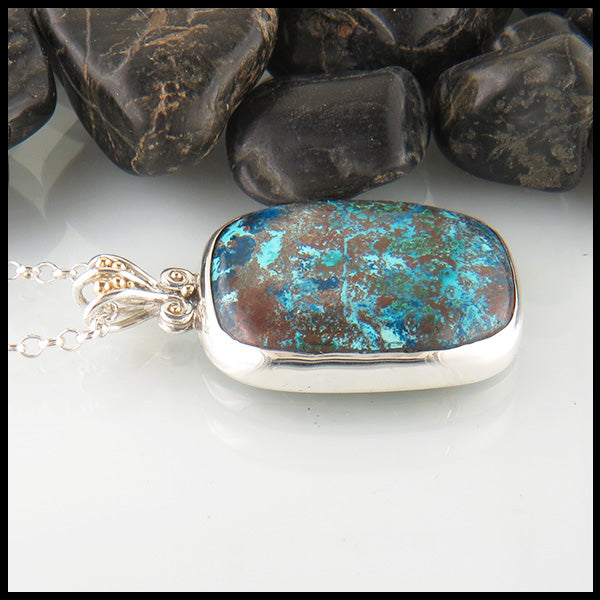 Tropical Azurite Pendant