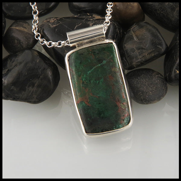 Chrysocolla set in Sterling Silver