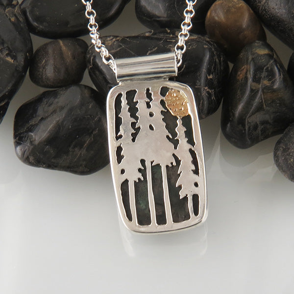 Pine Tree Pendant in Silver