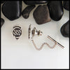 Sterling Silver grandfathers knot tie tac