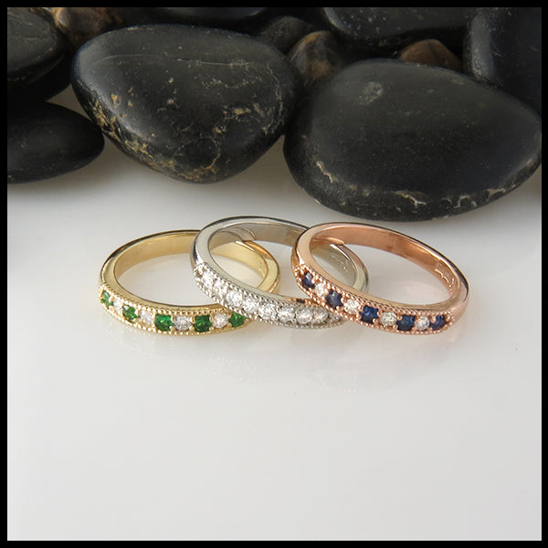 Anniversary Band in Diamond or Sapphire