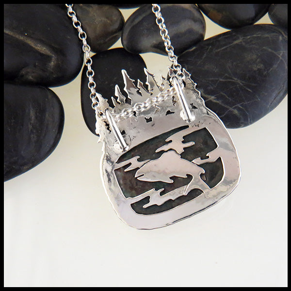 Celtic Bear and Salmon Pendant