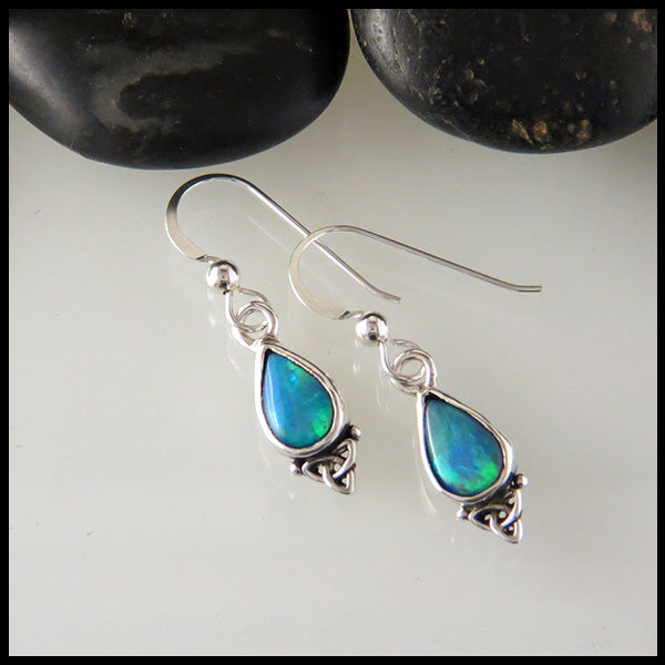 Opal Doublet Drop Earrings