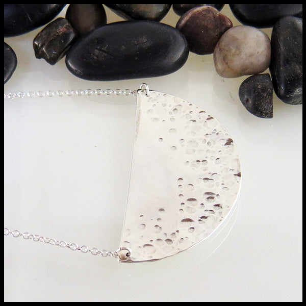 Semi-circle silver necklace