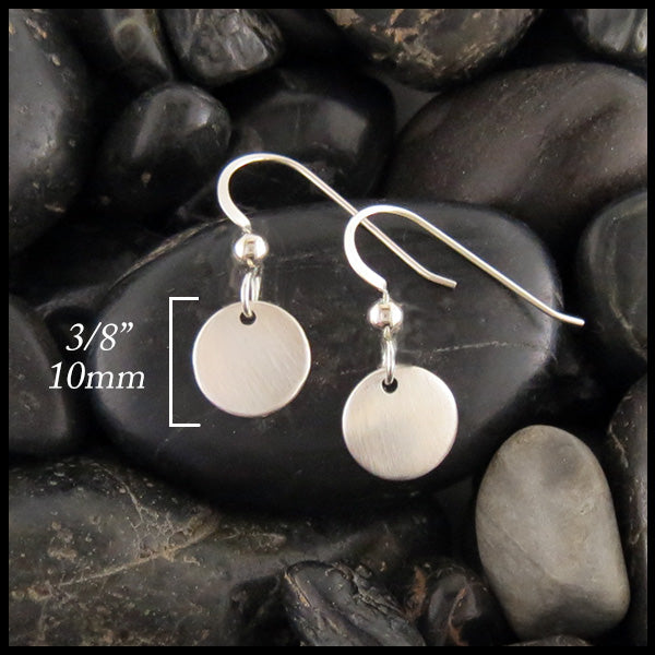 Handmade Sterling Silver Earrings measure 3/8"