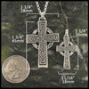 Large cross measures 1 1/4" by 1 3/4" and small cross measures 1 1/4" by 11/16"