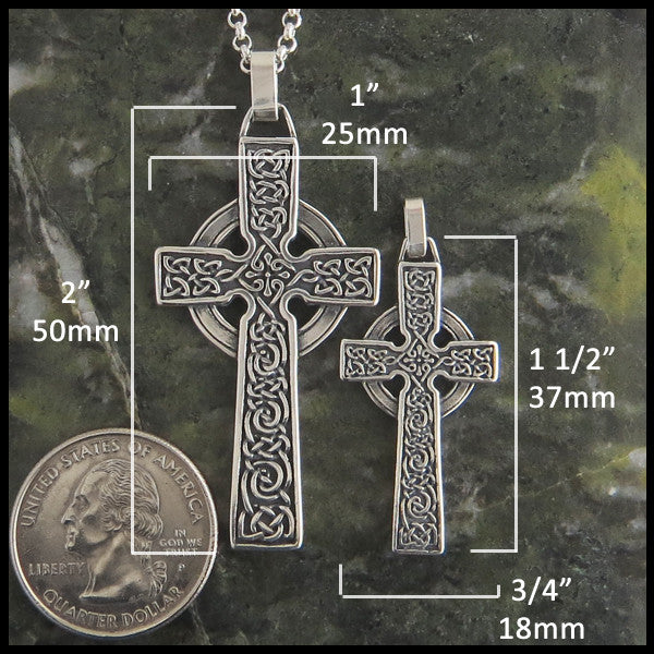Walker Metalsmiths Detailed Celtic Cross in Sterling Silver