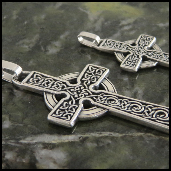 Detailed Celtic Cross in Sterling Silver from Walker Metalsmiths