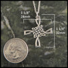 Open Knotwork St Brigid Celtic Cross in Sterling Silver