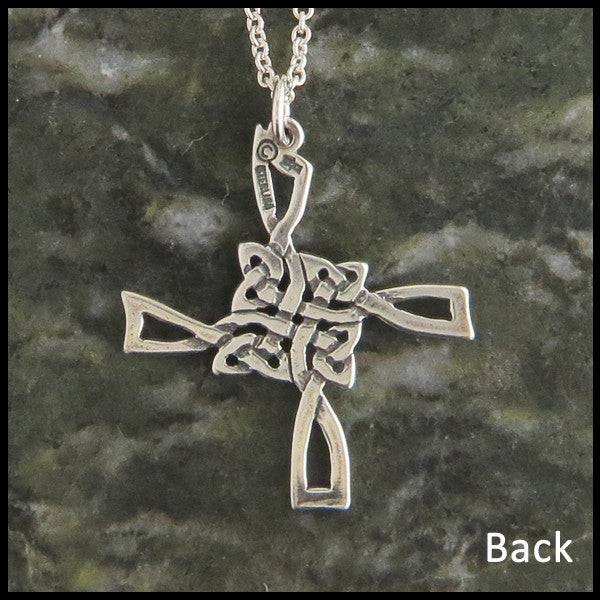Open Knotwork St Brigid Celtic Cross in Sterling Silver