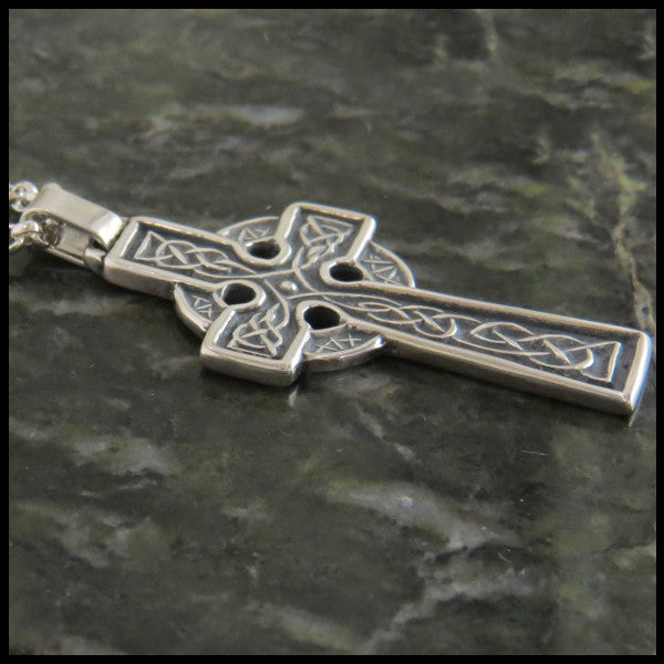 Celtic Cross Necklace in Sterling Silver