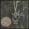 Small Spiral Celtic Cross Pendant in Sterling Silver