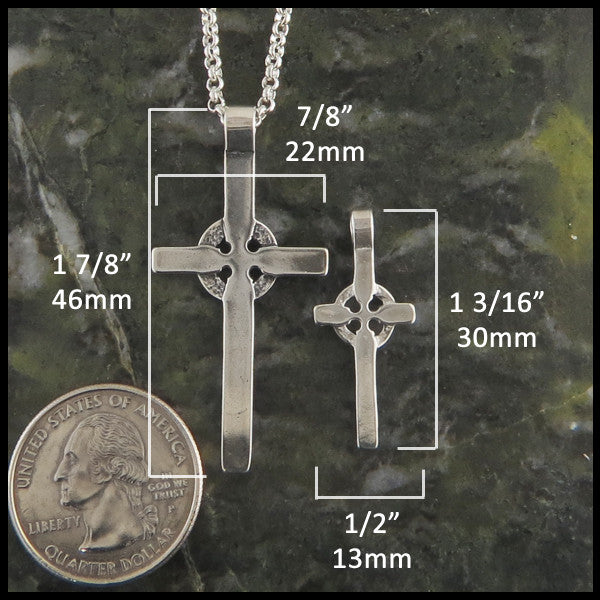 Plain Celtic Cross in Sterling Silver