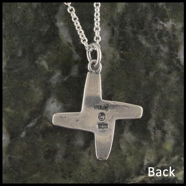 Stylized St Brigid Celtic Cross in Sterling Silver
