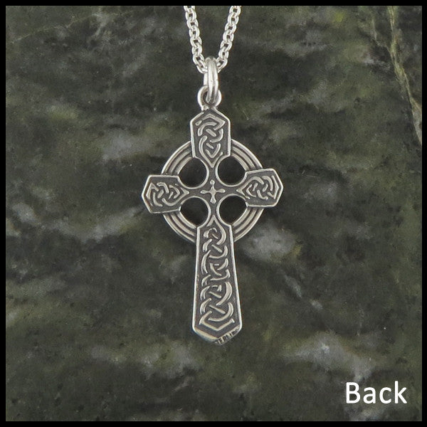 Small Trinity and Dove Celtic Cross in Sterling Silver
