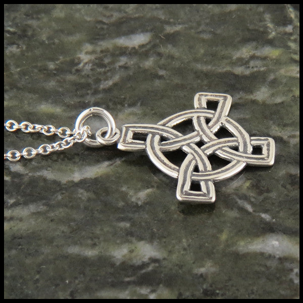 Small Unique Celtic Cross in Sterling Silver